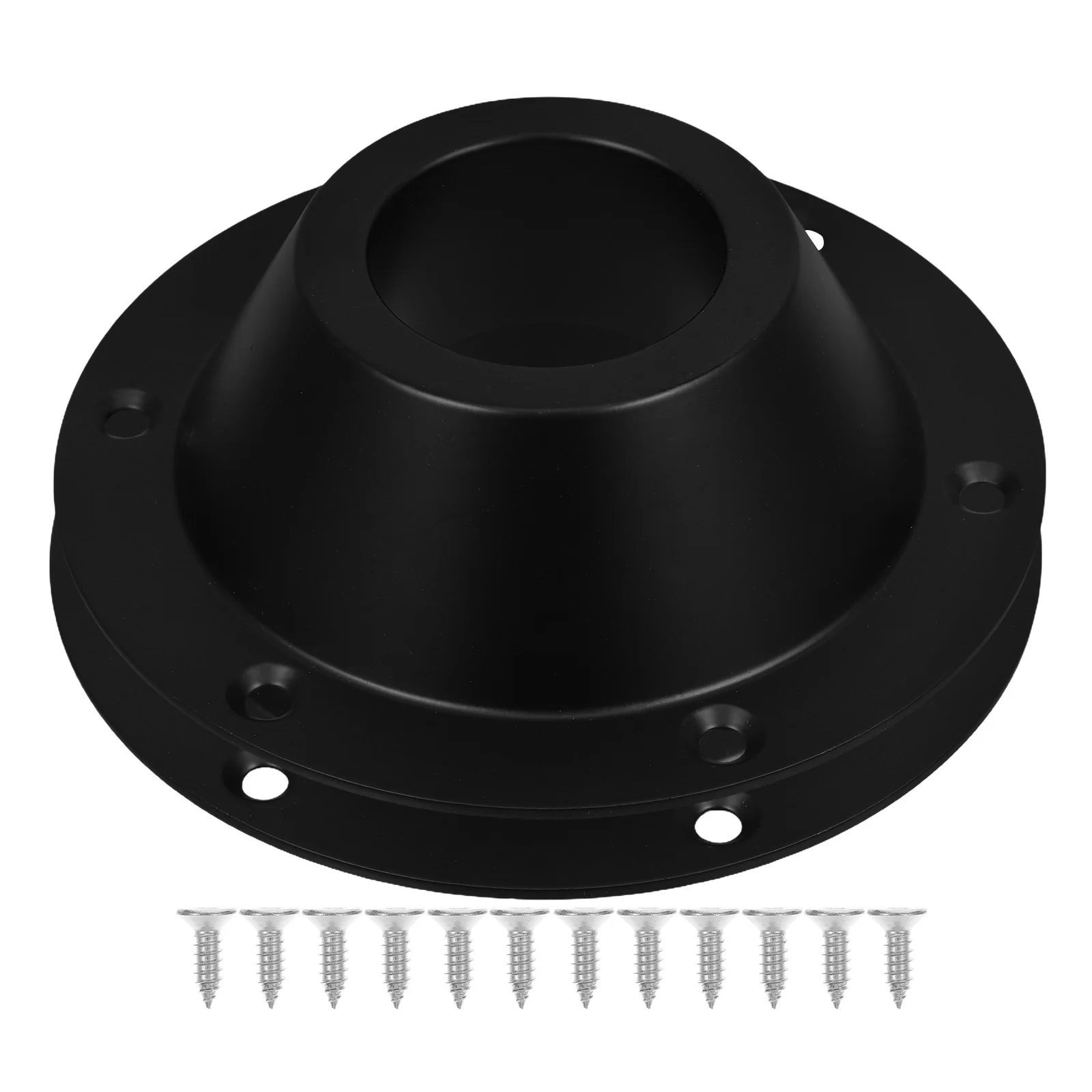 

2Pcs Rv Table Base Aluminum Pedestal Mount Flush Floor Plate Stable Support Black Screw Table Base Mount Leg Pedestal