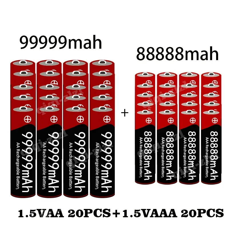 New 1.5V AA High Capacity 99999 MAh+1.5V AA88888 MAh Alkaline 1.5V Clock Toy Camera Battery Rechargeable Battery