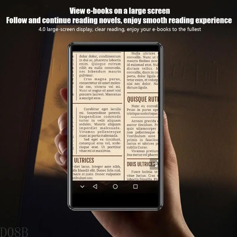 

D08B 160 ГБ MP4-плеер 4-дюймовый полноэкранный медиаплеер высокой емкости с цинковым корпусом