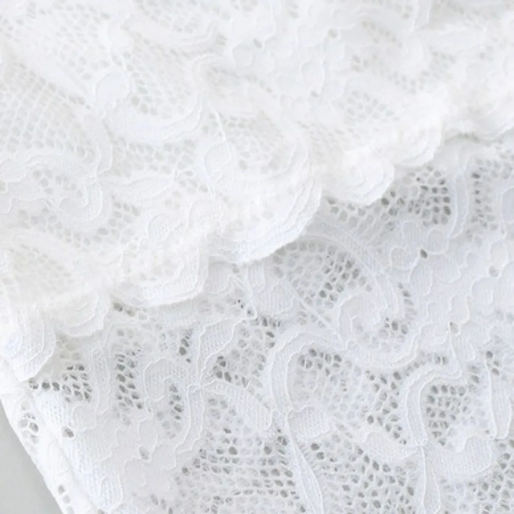 Spicy Girl Style Hollow Lace Camisole Square Neck Transparent Crop Tops Tanks Sleeveless Undershirt Vest Spring Summer