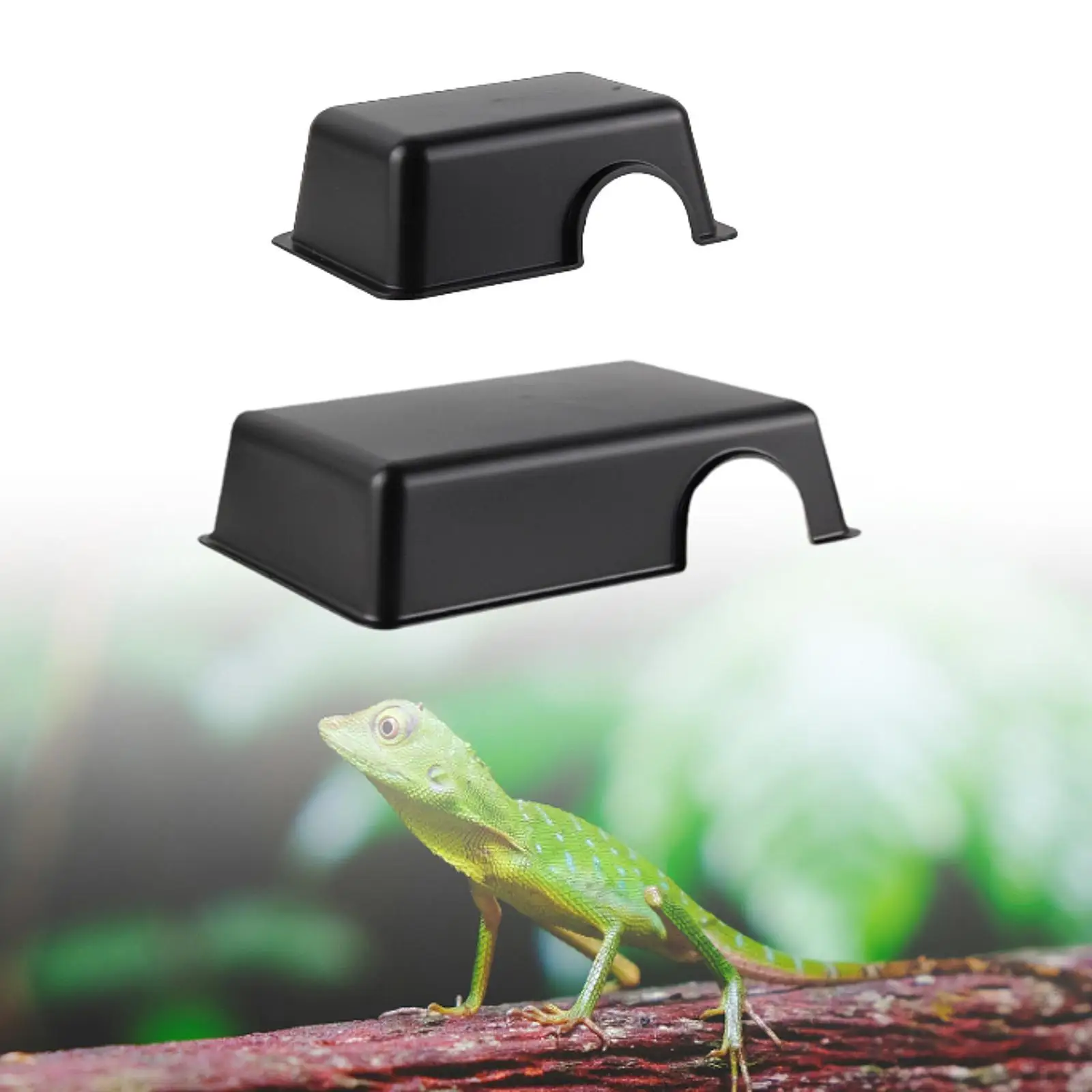 Reptile Hide Nest Matte Surface Easy Clean Hide Box for Snake Gecko Spider Frog Reptile Enclosure Terrarium Decor view 4