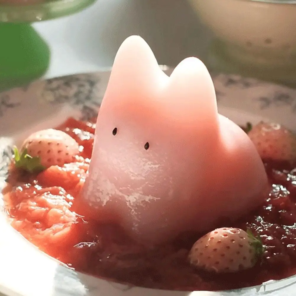 Cat Milk Pudding Silicone Mold Halloween Jelly Bowl Cake White Cold Ice Powder Onigiri Rice Ball Snack Decoration Accessories