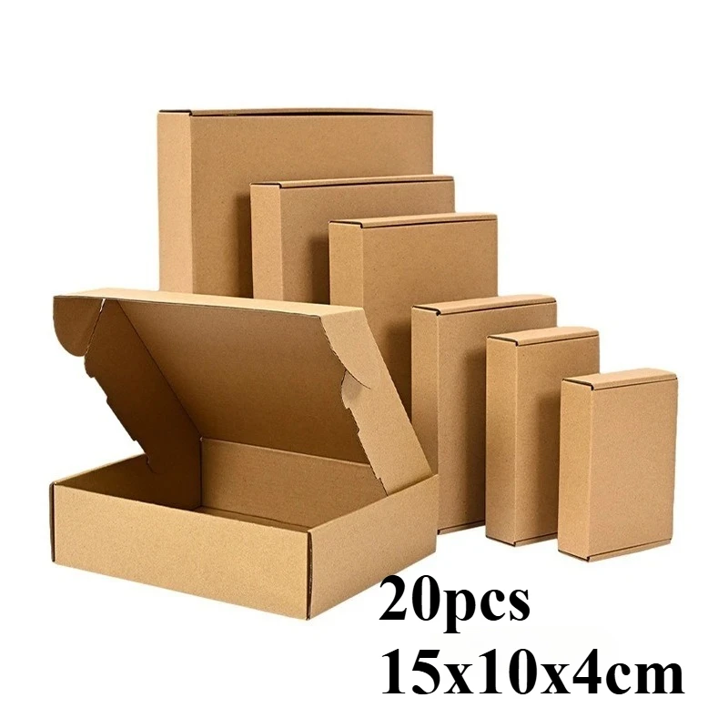20/10PCS Golfkartonnen Doos Mailers, Bruin Kartonnen Verzenddoos Golfkarton Mailer Verzenddoos Kraftpapier Verpakking