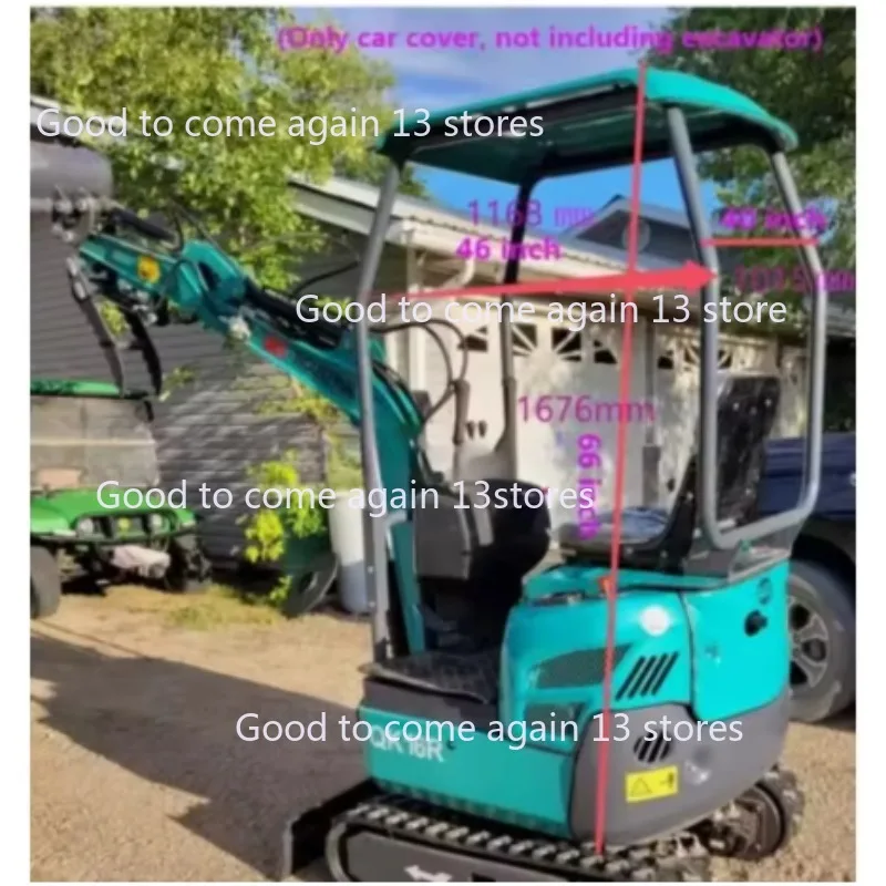 1PC Mini Excavator Car Cover Warm Awning Pvc Windproof For Kubota Sany Customizable