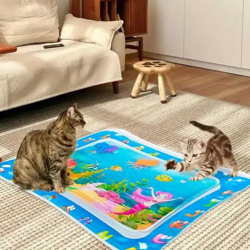 Pet Water Sensory Mat Filled with Scratch Resistant Pad Toy Summer Doghouse Cat House Ocean Flap Pad Thickened Scratch Resistant image 4