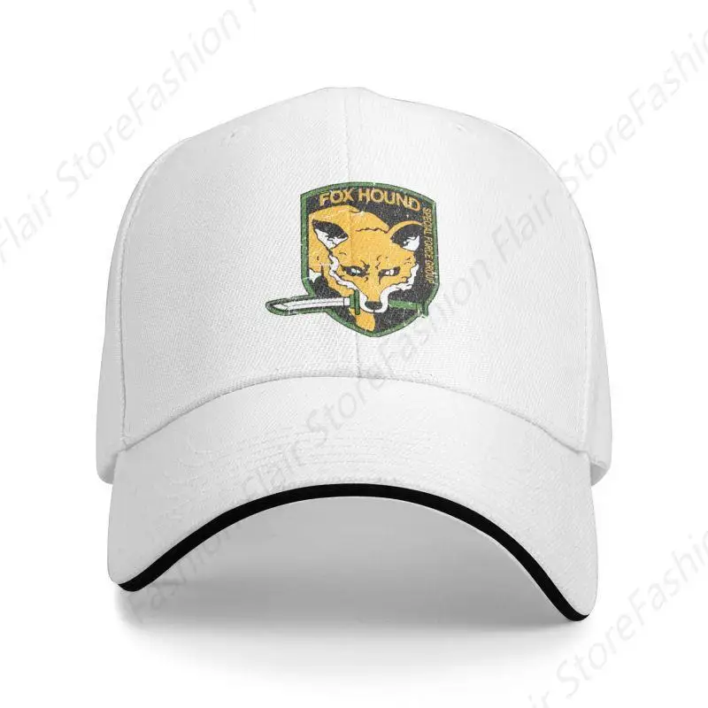 Classic Metal Gear Solid Fox Hound Baseball Cap Women Men Breathable Video Game Dad Hat Outdoor