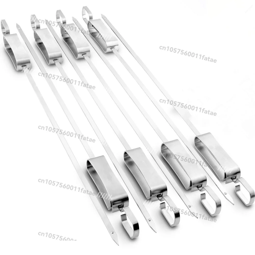 

Stainless Steel BBQ Tool Sign Grilled Chicken Wing Needle Flat Metal Grilled Lamb Kebabs