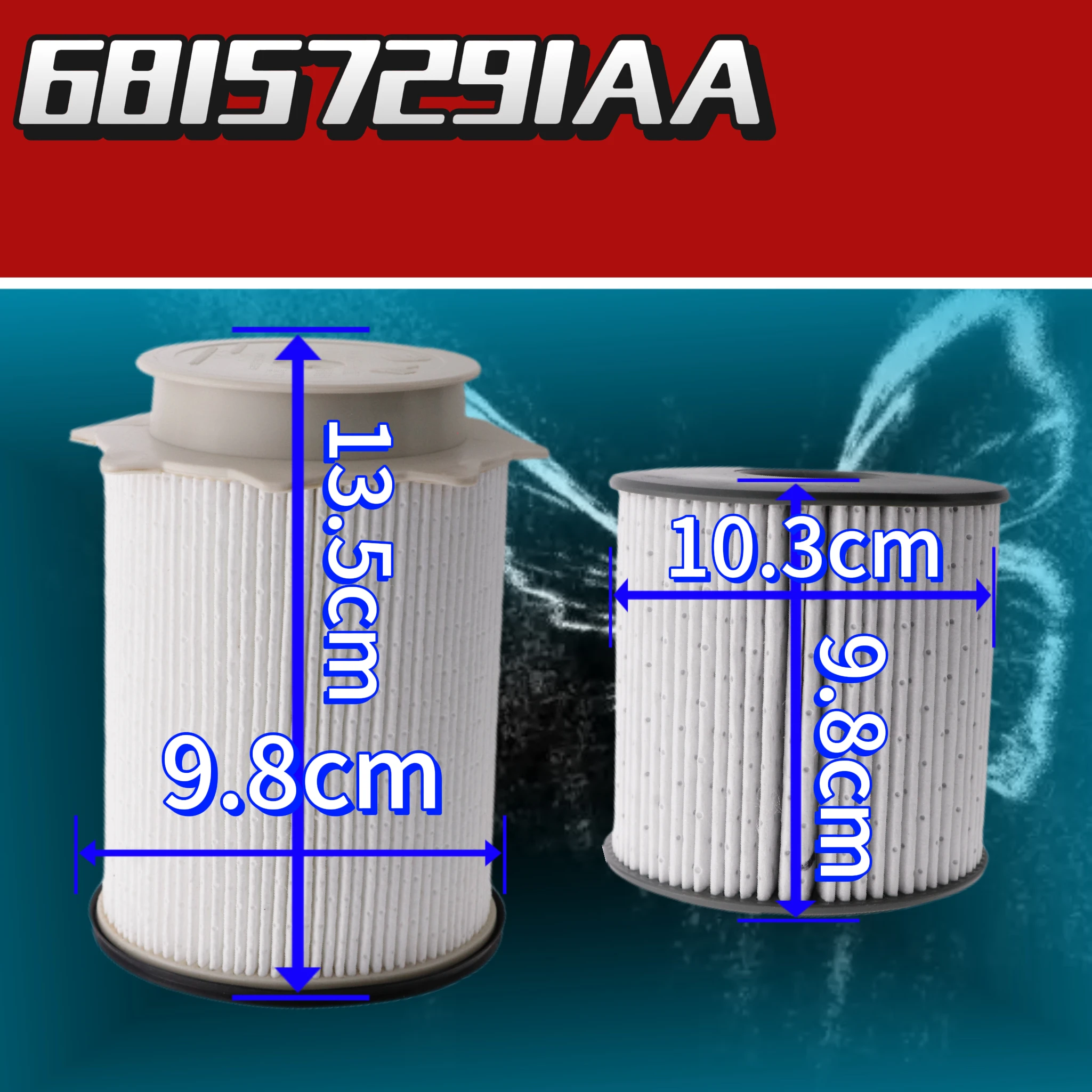 New Fuel Filter Set 68436631AA 68157291AA For Ram 2500 3500 4500 5500 6.7L Turbo Diesel Engine For Cummins For Dodge Replacement
