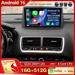 Android 16 For Opel Meriva B 2009-2014 2K QLED Android Car Radio Multimedia Video Player BT AI Voice CarPlay 4G Stereo Head Unit