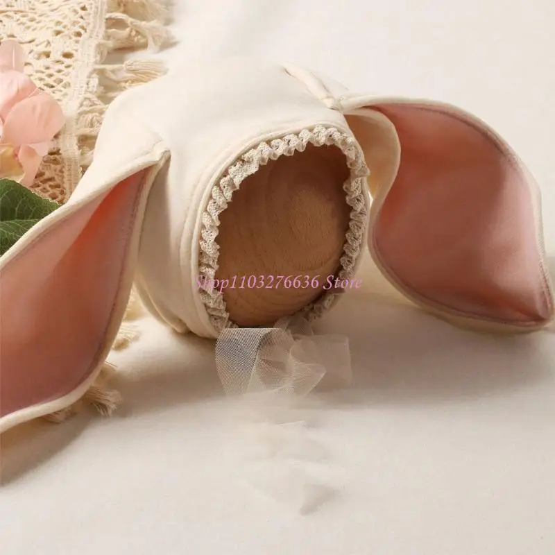 R6FD Lovely Rabbit Theme Newborn Photography Costume Baby Long Ear Hat & Romper set
