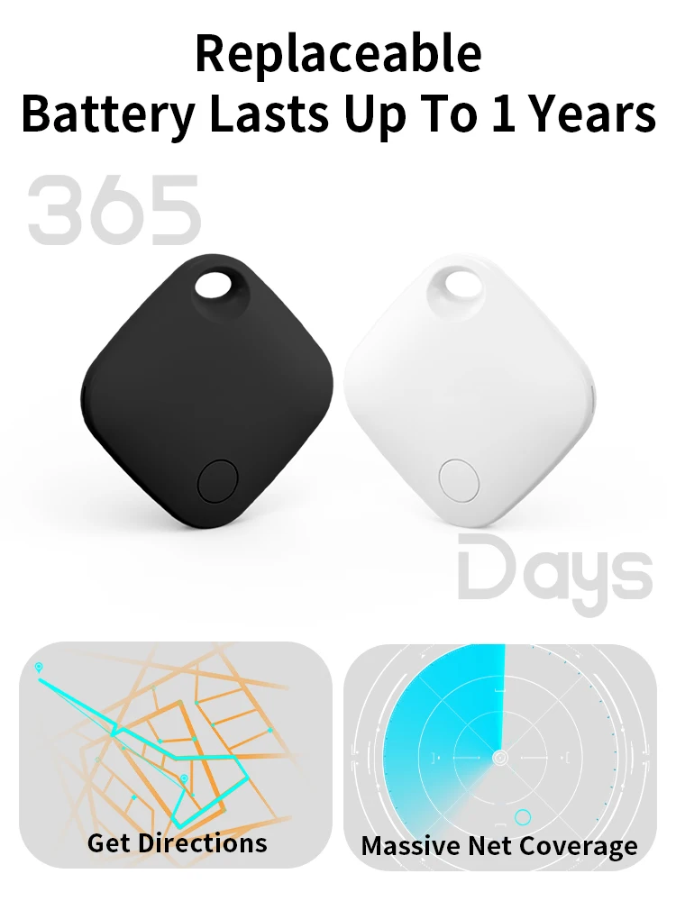 Smart Tag 4er-Pack Bluetooth Anti-Verlust Schlüsselfinder Kompatibel mit Android Find Hub Austauschbare CR2032 Batterie für Schlüssel Geldbörse Gepäck – Detail 2