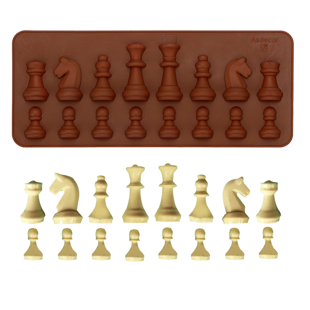 Ice Sugar Cake Mould Chocolate Mold Silicone Bakeware Kitchen Accessories Chess Shaped