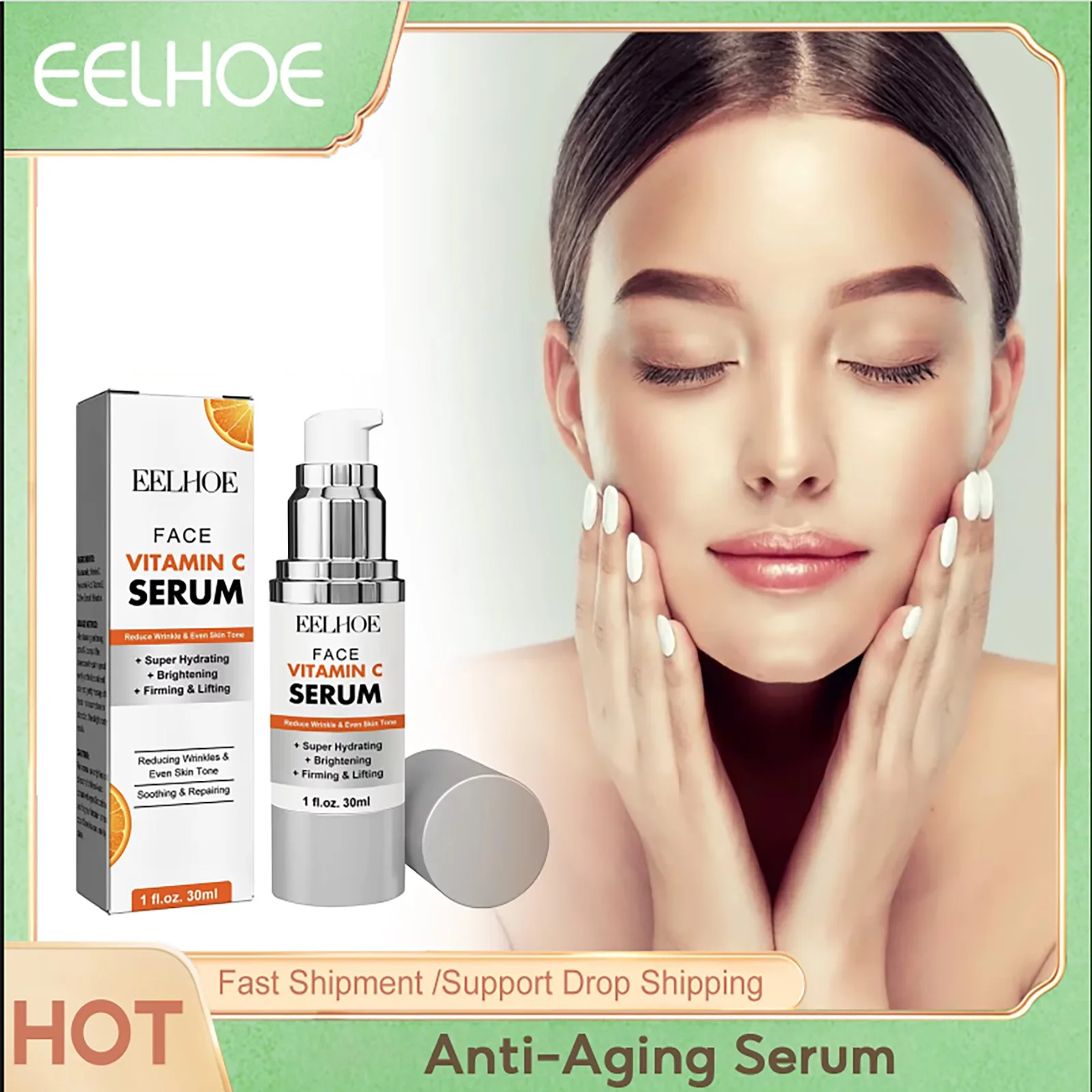 

EELHOE Anti-Aging Whitening Serum Vitamin C Nourishing Face Cream Firming Fine Lines Remove Wrinkle Lightening Acne Treatment