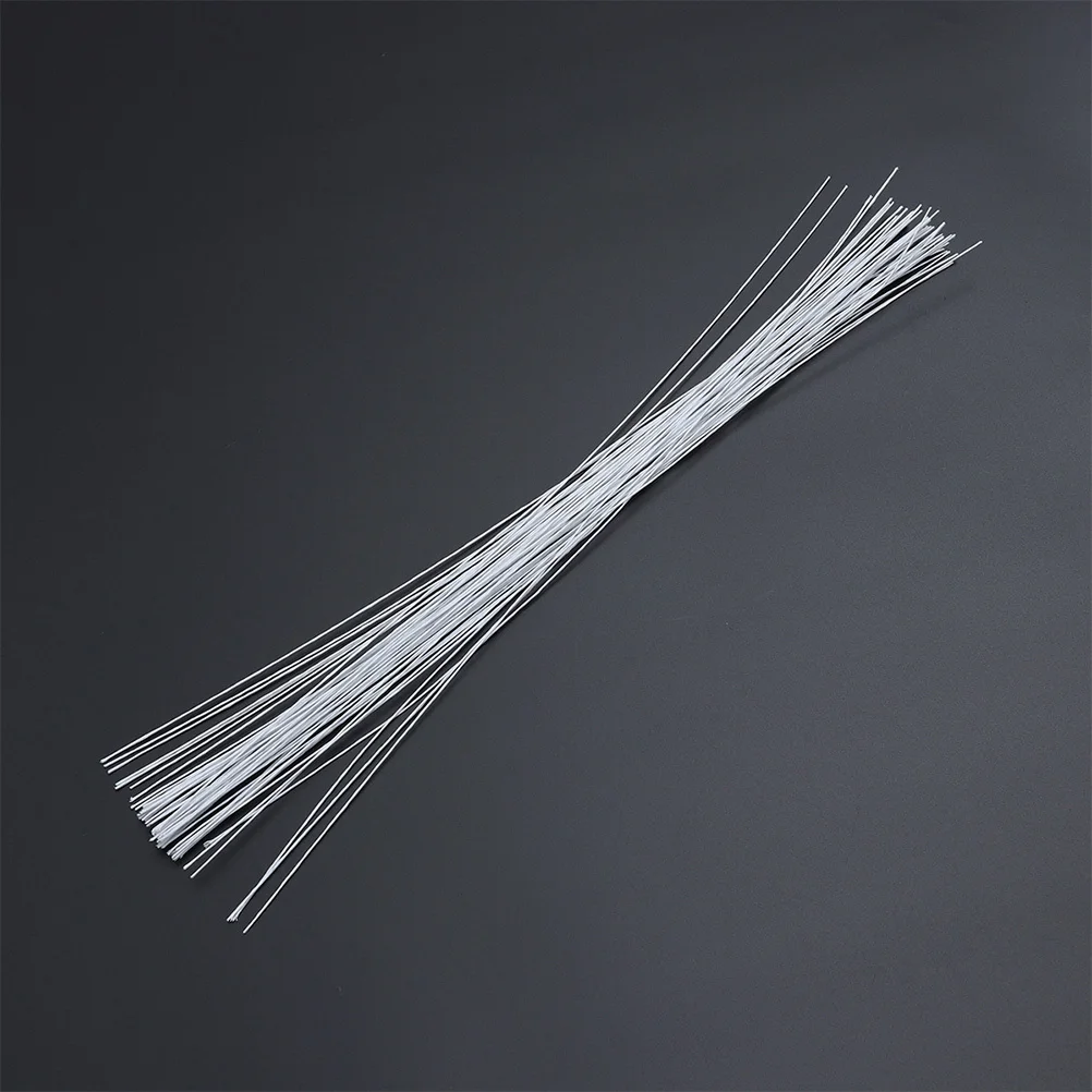 ก้านดอกไม้กระดาษรูปกุหลาบ 100 ชิ้น ทำจากเหล็ก สำหรับงานประดิษฐ์ดอกไม้ DIY พวงหรีด ช่อดอกไม้ และอุปกรณ์จัดดอกไม้ประดิษฐ์