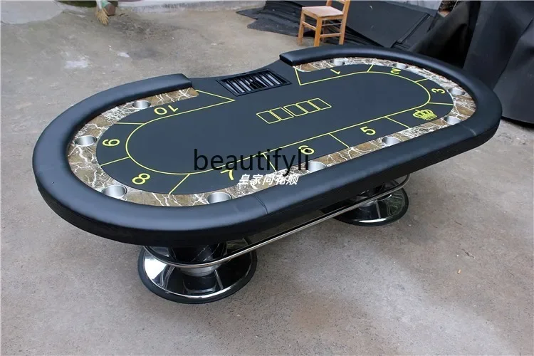 Luxury Texas Poker Table Imitation Marbling Runway Factory Custom Poker Table