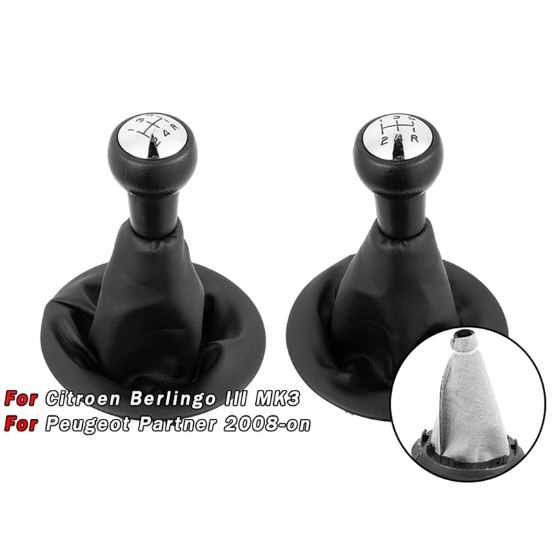 

Gear Shift Knob & Dust Boot Set for Peugeot & Citroen - Transmission Lever Cover, Durable Auto Interior Protection Accessories