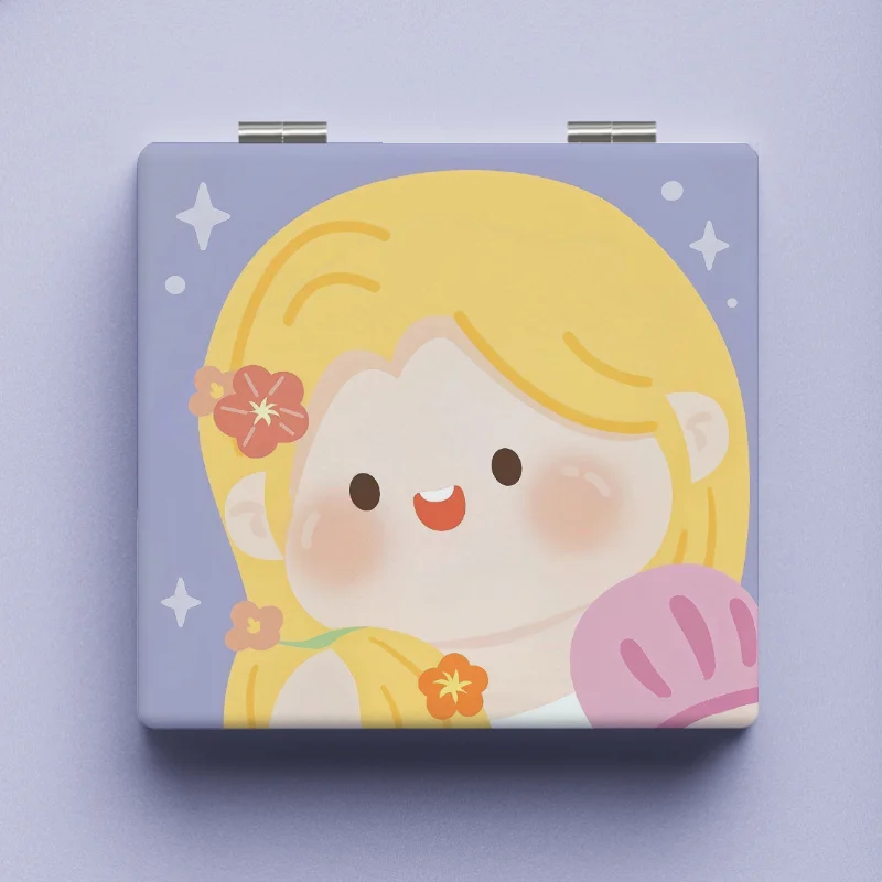 Piccolo specchio Disney Biancaneve, modello creativo di personaggio dei cartoni animati di alto valore, carino specchio per il trucco portatile semplice e portatile