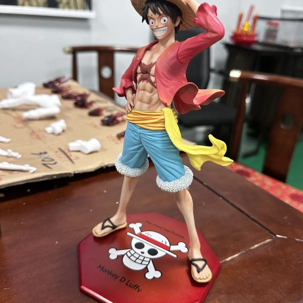 JT modelo figura de una pieza Luffy figura de acción sombrero de paja 24cm estatua de decoración de Luffy Anime Pvc juguetes de modelos coleccionables regalo