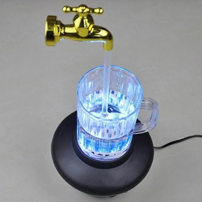 Novelty Multi Color Magic Tap Running Night Light Water Tap Faucet Lamp Led Cup Light Suspension Lights Fr286