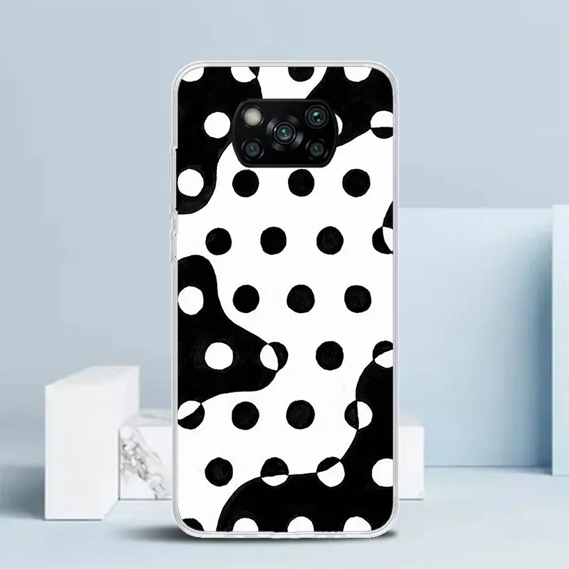 Polka Dots Art Silicon Call Phone Case For Xiaomi Poco X3 Nfc X5 X6 F6 F5 Pro M5S M5 X4 F4 GT M4 M3 F3 F2 F1 M2 Cover X3 Nfc X5 