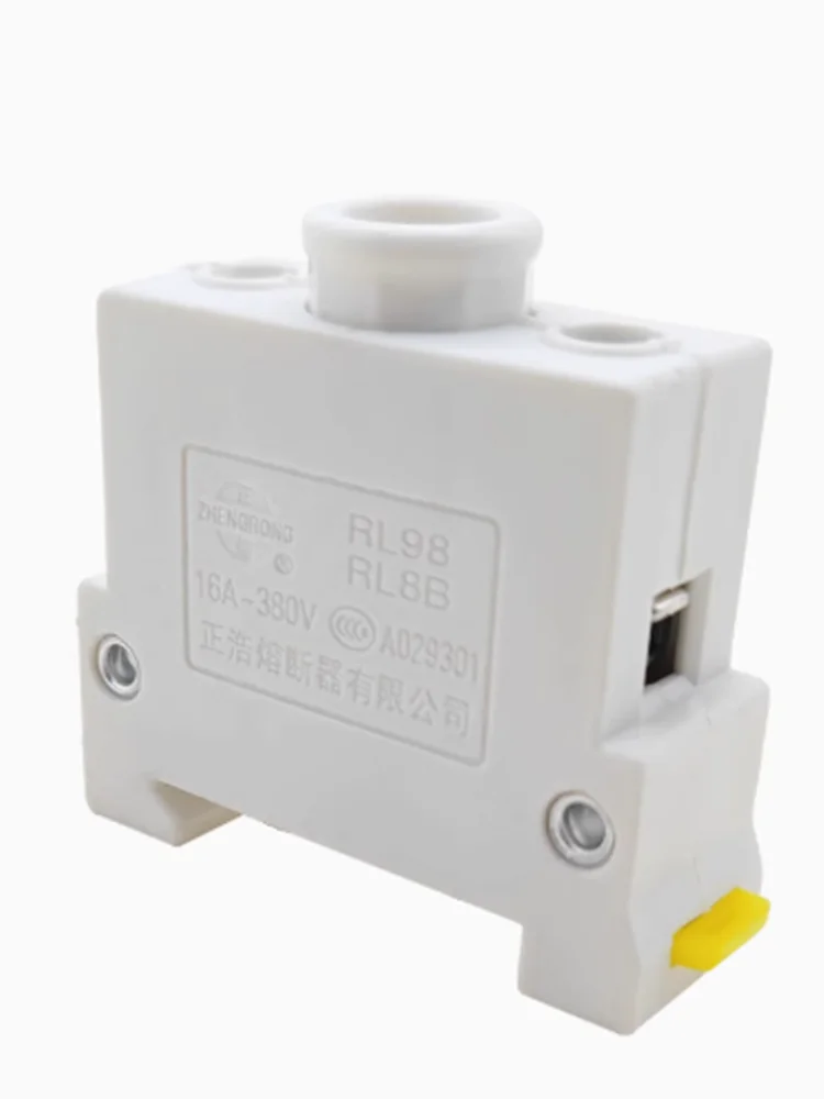 20PCS RL8B-16 fuse base RL8B RL98 RL98-16 16A 380V rail mount D01