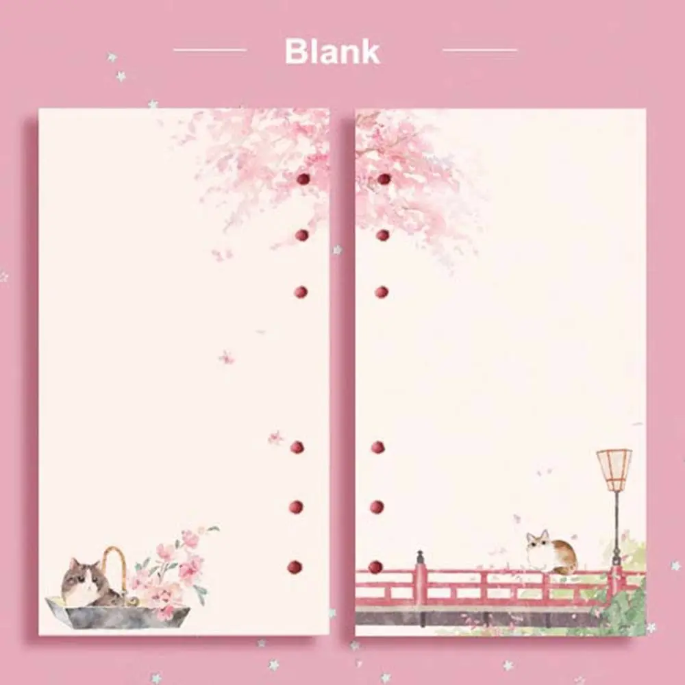 Inserts Paper Grid Pages Notebook Binder Notebook Refill Notebook Inner Pages A6 80 Sheets Loose Leaf Sakura And Cat Binder