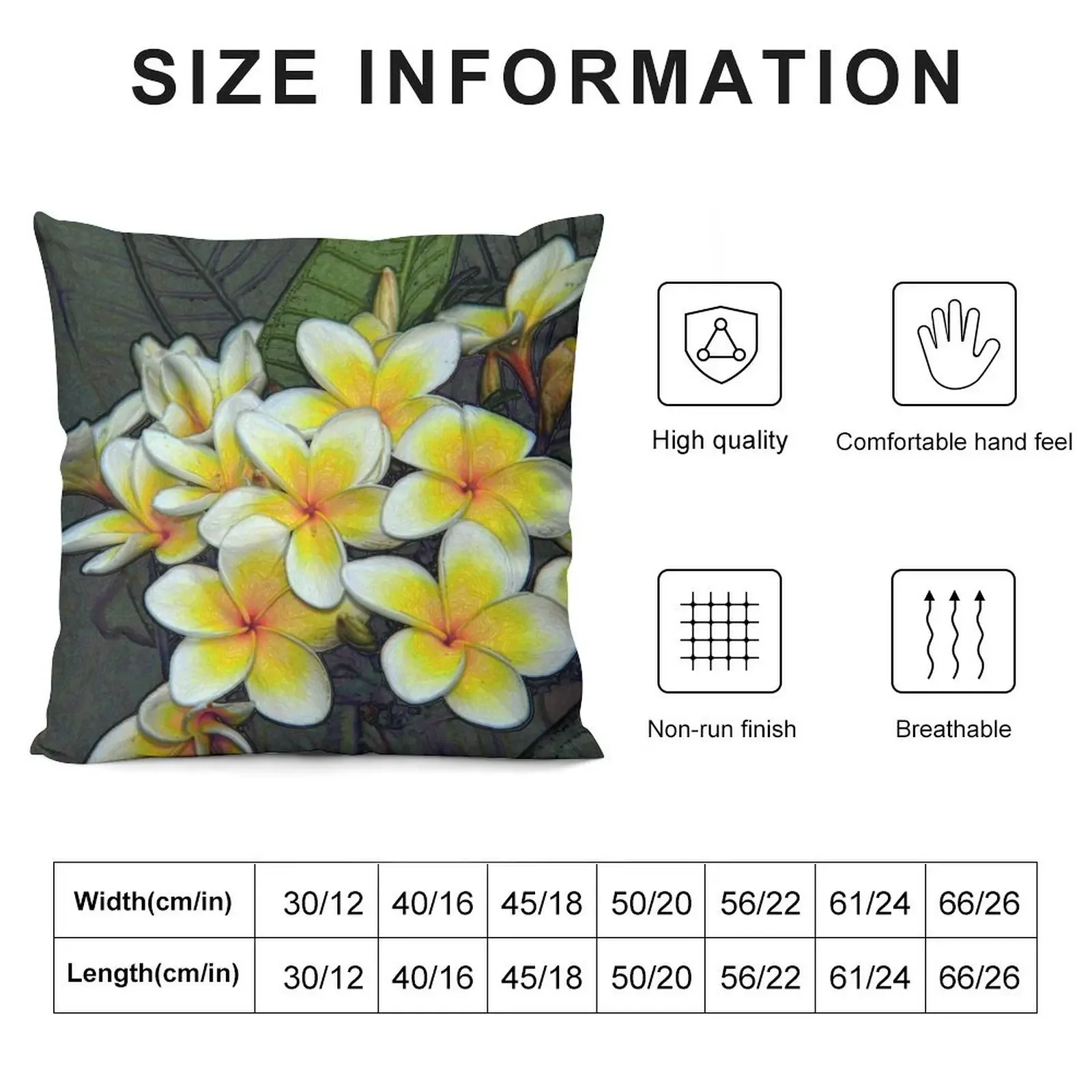 Fragrant Frangipani Throw Pillow autumn decoration Couch Cushions Pillow Cover Christmas Cushion For Home pillow