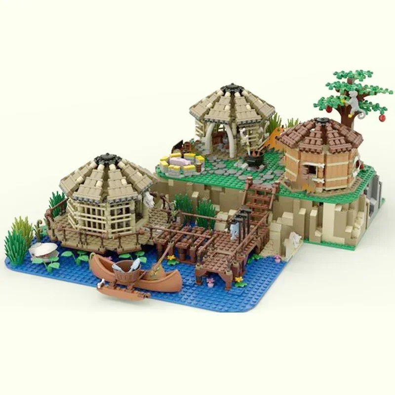 Modello modulare Street View Moc Mattoni da costruzione Villaggio preistorico Tecnologia Blocchi Regali Giocattoli di Natale Set fai da te Assemblaggio