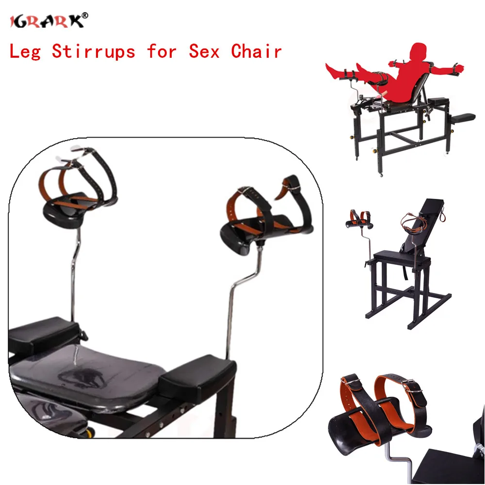 Leg Stirrups for Sex Chair Furniture Binding BDSM Bondage Party Restraint Frame Sex Toys for Couples Gay Adults Games