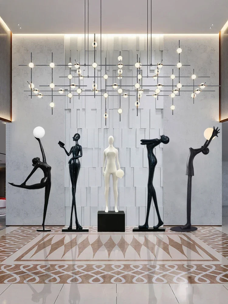 

Living Room Sculpture Floor-Standing Decorations Nordic Home Hallway Abstract Figure Hotel Sales Office Big Decorations