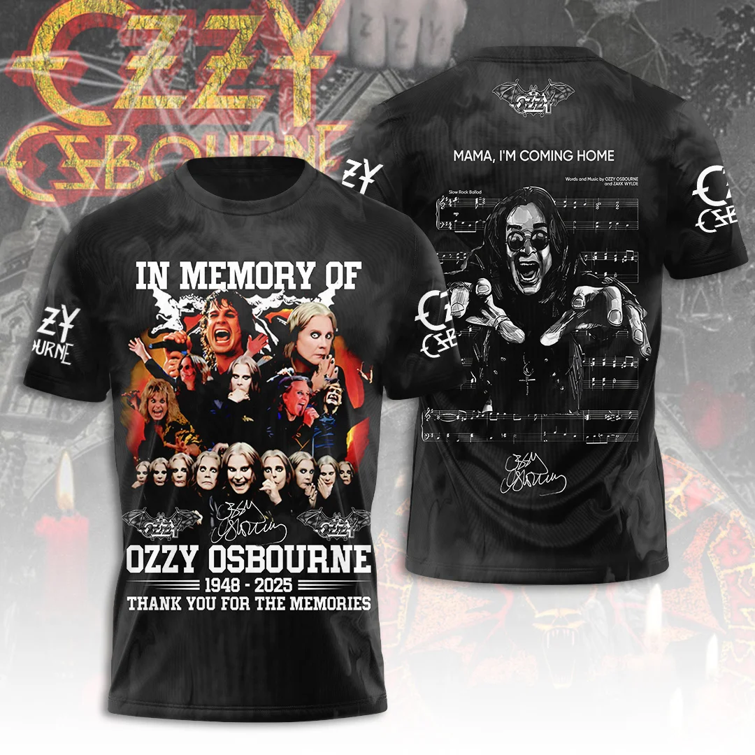حار روك Ozzy الفرقة ثلاثية الأبعاد تي شيرت مطبوع الرجال النساء موضة الهيب هوب قصيرة الأكمام الرياضة بلوزات مستديرة العنق تيز للرجال الملابس