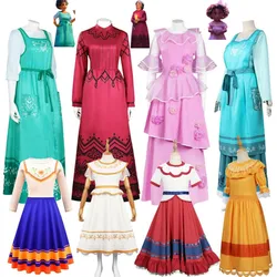 Film Encanto Mirabel Isbella Dolors Alma Red Julieta Costume Cosplay Kids Princess Dress Adult Children Girl Kawaii Party Suit