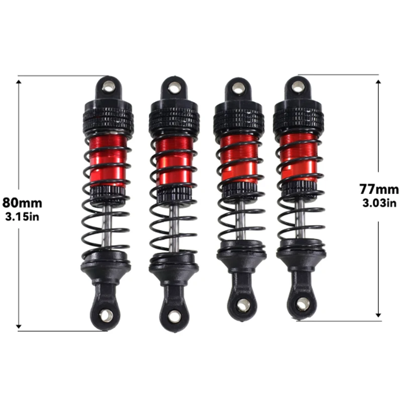 Wltoys RC Car 144001144010 124017 124007 124008 124016 124018 124019 Amortiguador de aceite de Metal accesorios de piezas de mejora
