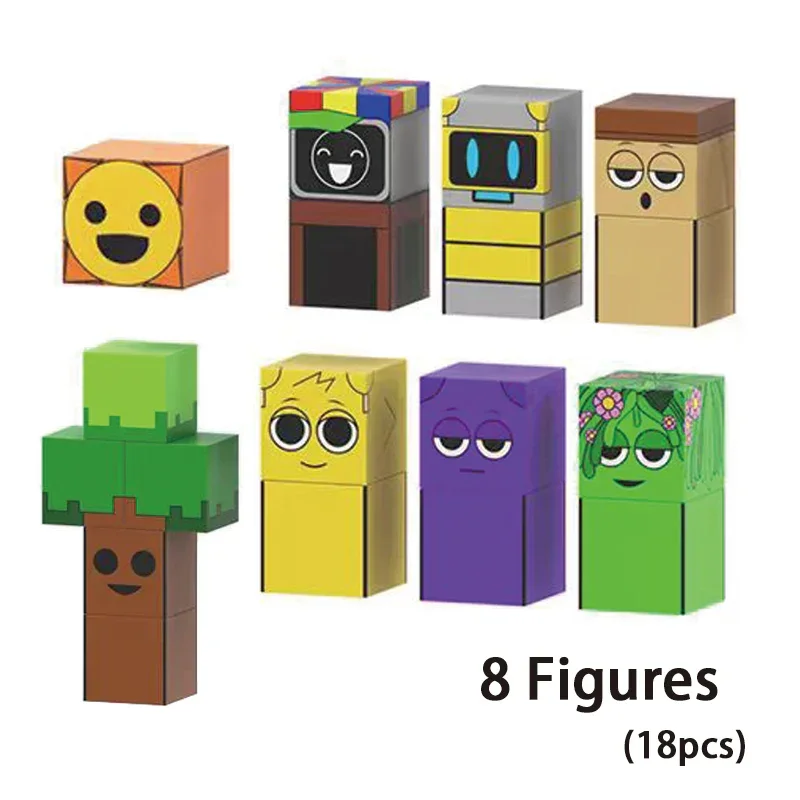 Magnetic Building Block Sprunki Magnet Cube Set for Boy Girl Kid Age 3+ DIY Mine World Model Children STEM Sensory MusicToy Gift
