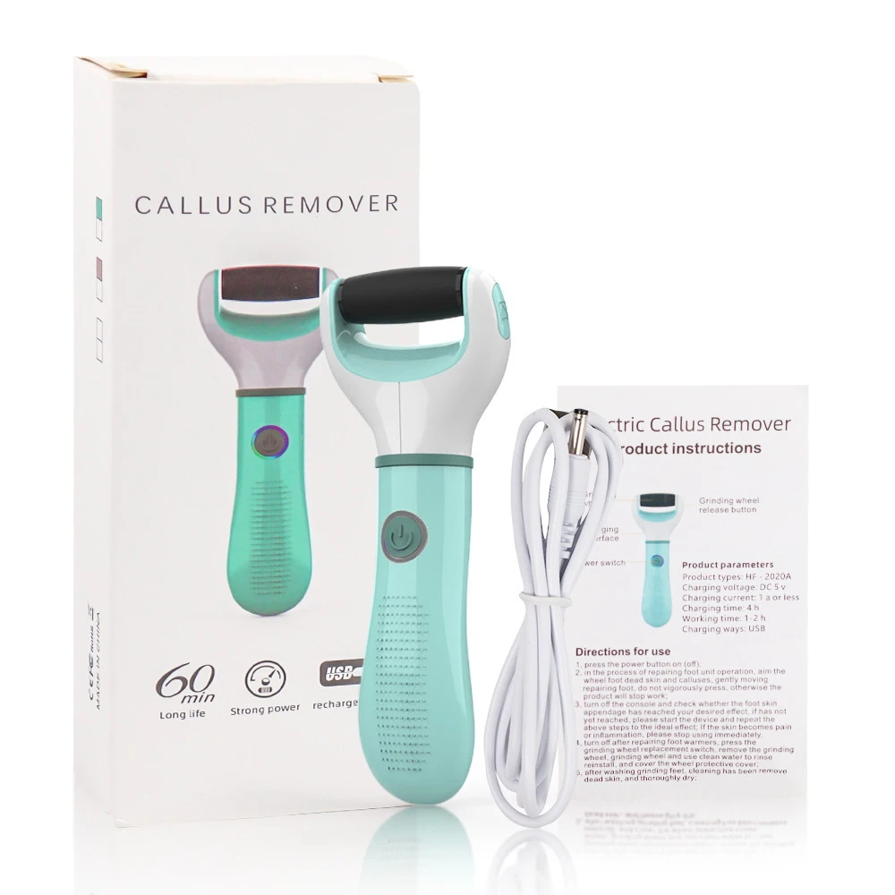 แฟ้มเท้าไฟฟ้า Pedicure เครื่องแคลลัส Remover ชาร์จส้นเท้า Cracked Dead Skin Scrubber Polisher เครื่องบดเครื่องมือ