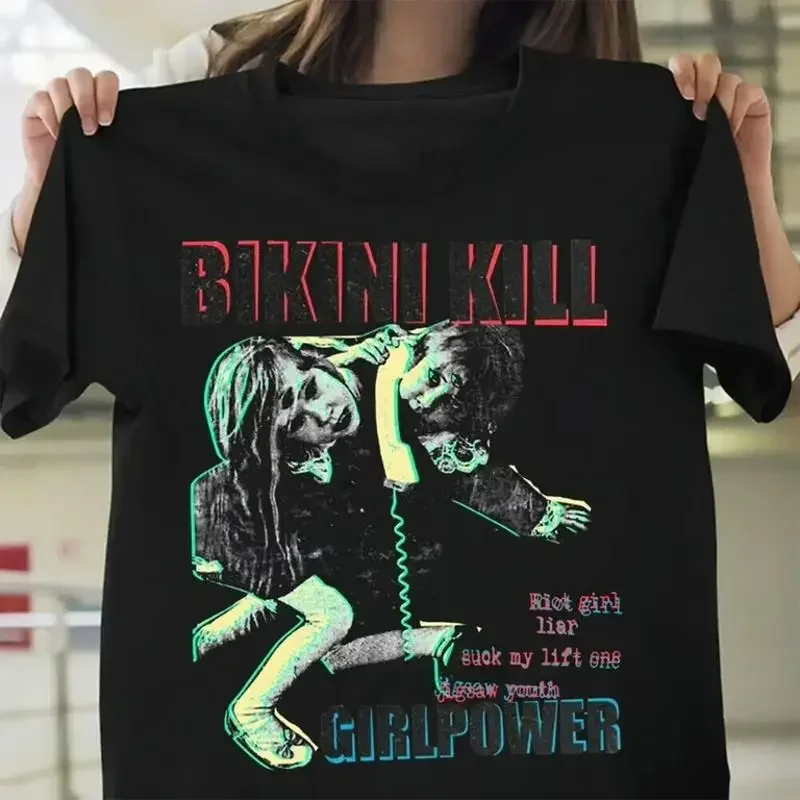 Bikini Kill For Friends Black T Shirt Cotton All Size 7D1620