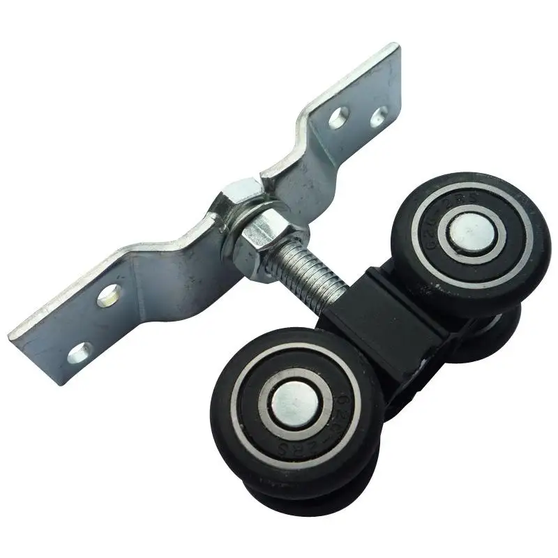 Hot Sale 1 Set Hardware For Home Use Solid Wood Sliding Door Track Pulley Kit With Easy To Install Buffer Hanging Wheels