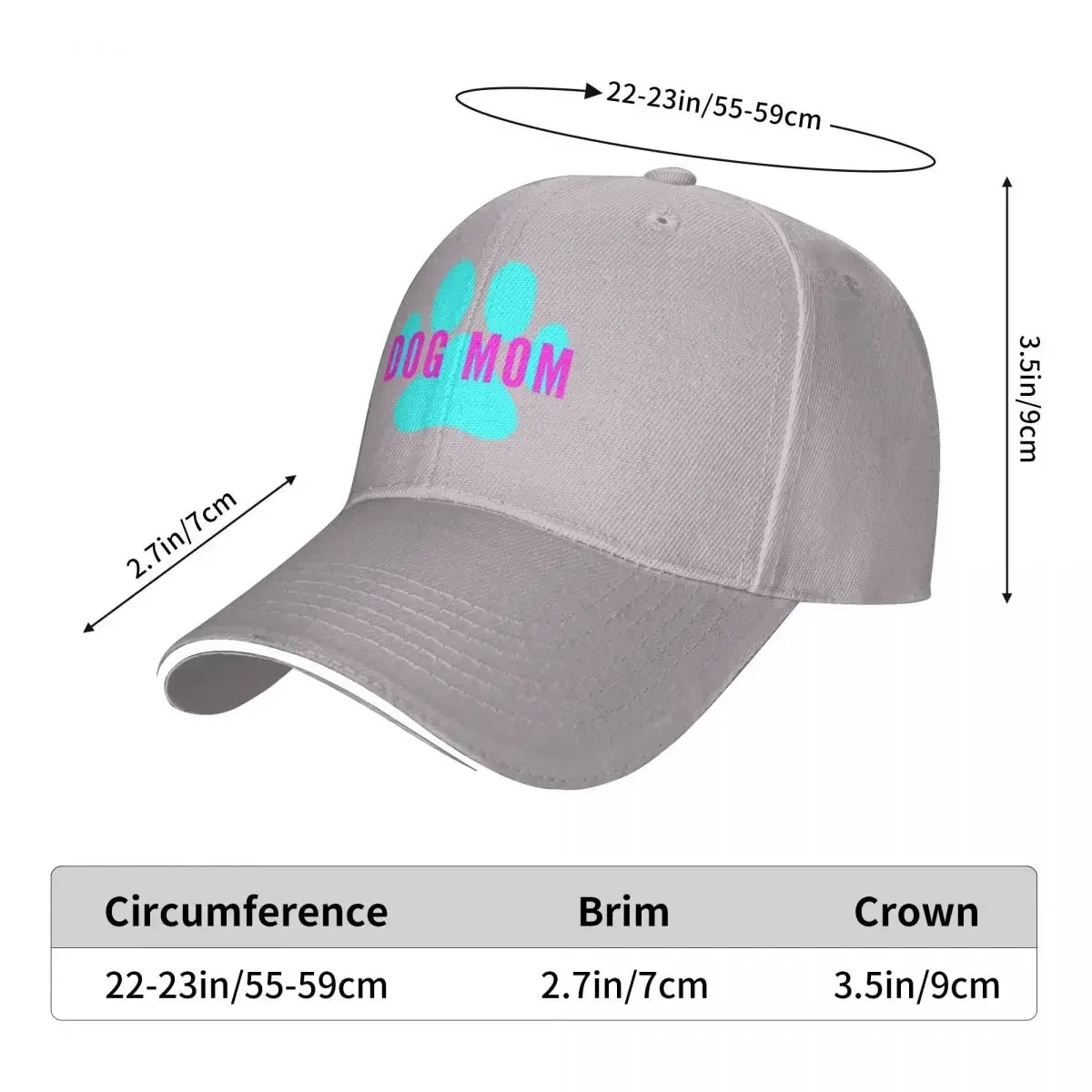 Dog Mom Cap Fashion Casual Baseball Caps Adjustable Hat Hip Hop Summer Unisex Baseball Hats Polychromatic Customizable