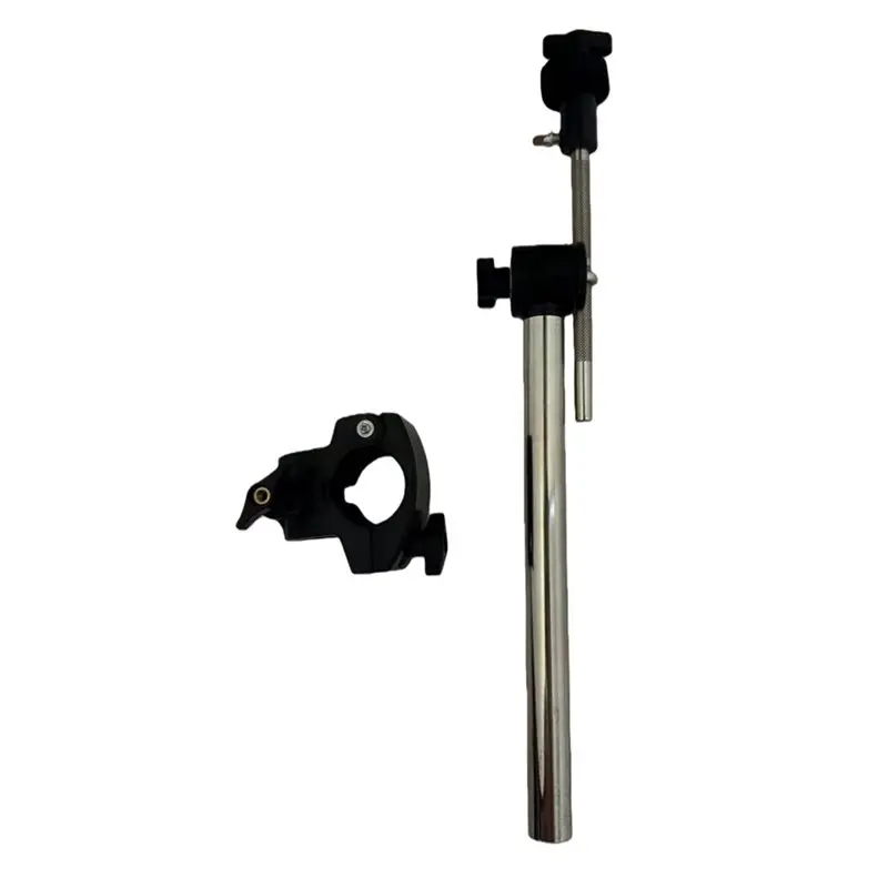 ABVE-Supporto per supporto per piatti per batteria elettronica Braccio di montaggio per piatti a percussione Morsetto per rack per batteria Cuscinetto per piatti dritto in metallo