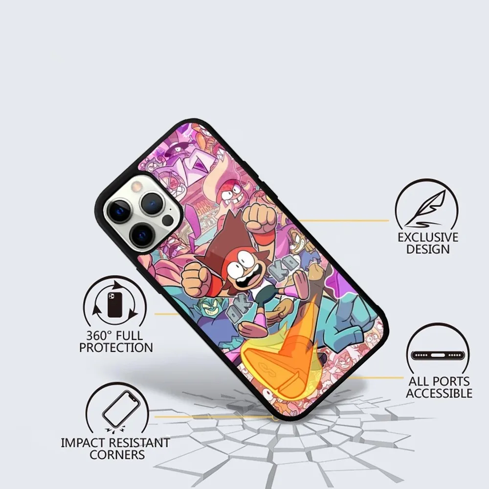 O-OK KO Lets be Heroes Phone Case For iPhone 16,15,14,13,12,11,Plus,Pro,Max Mini Magsafe Magnetic Wireless Charging