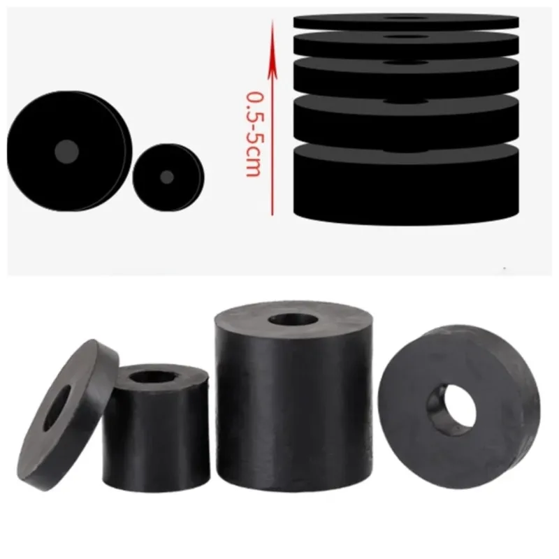 Rubber Circular Shock-Absorbing And Soundproof Machine Foot Washer Circular Rubber Damping Pad Fan Coil Damping Washer