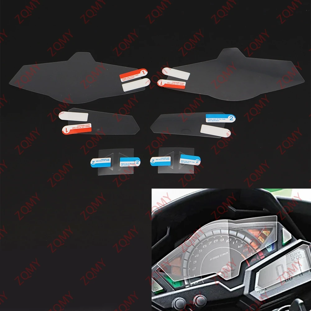 2Sets Motorcycle Cluster Scratch Protection Film Screen Protector For Kawasaki Ninja 300 250R Z300