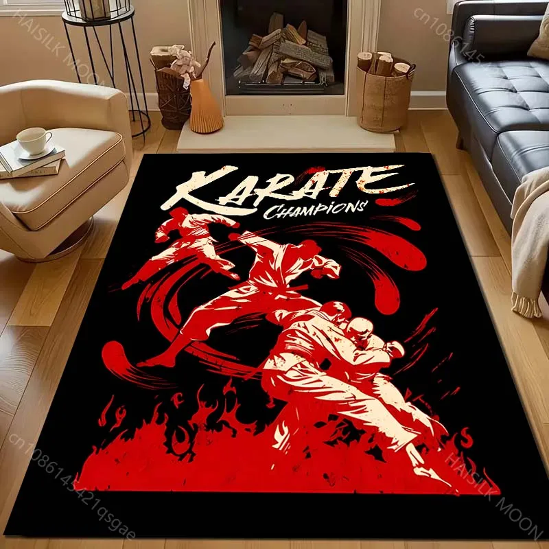 

Competitive Karate Printed Carpet for Bedroom Living Room Bedside Sofa Floor Mat Modern Home Decor Area Rug Machine Wash