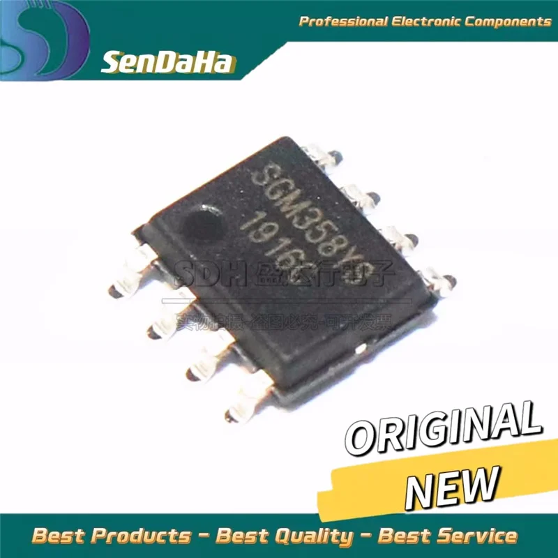 SGM358YS/TR SOP-8 CMOS ของแท้ใหม่10ชิ้น/ล็อตจัดส่งฟรี