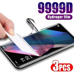 3PCS Hydrogel Film For OPPO Find X3 X5 X6 Pro X7 5G Ultra Screen Protector For OPPO Reno 11 10 9 8 7 6 Pro Plus Full Cover Film
