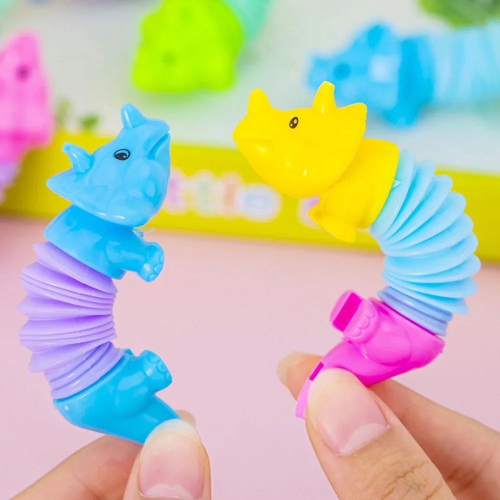 12/30Pcs Telescopic Tube Transformation Dinosaur Stress Relief Toy Kids Birthday Party Wedding Guest Gift Pinata Carnival Prizes