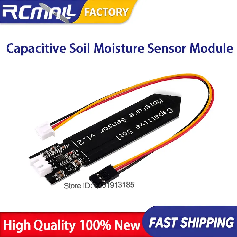 5/10PCS Capacitive Soil Moisture Sensor Module 3.3V-5.5V Corrosion Resistant Analog Output for Arduino ESP32 Raspberry Pi
