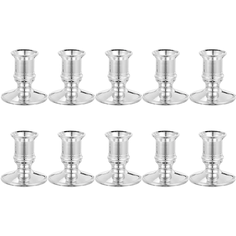 10 قطع من حوامل مستدقة إلكترونية رقيقة وبسيطة لتزيين حفلات المنزل لديكور الشمعدانات لغرفة النوم