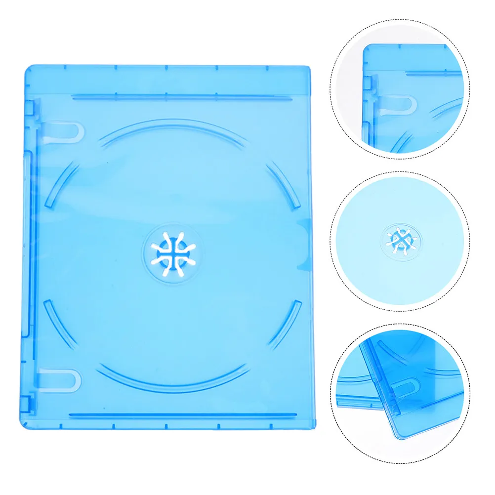

10 шт. полупрозрачных пластиковых прямоугольных коробок для хранения CD/DVD дисков, универсальный органайзер для домашнего использования