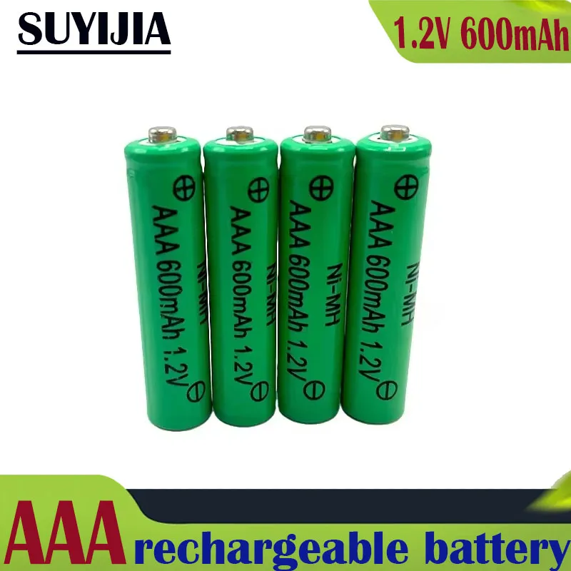 1.2v AAA 600mAh NiMH RechargeableBattery for Mp3 TV Remote Control LED Clock Radio Flashlight Toy Digital Battery Smoke Detector